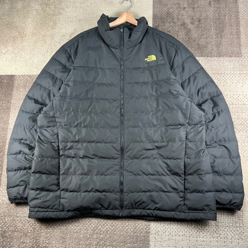 The North Face Mens XXL Black 550 Down Puffer Jacket CXN9 Full Zip Coat